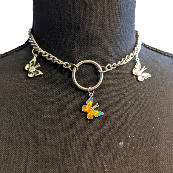 Butterfly Dsigns Jewelry - 🌈 Rainbow Butterfly Choker Necklace